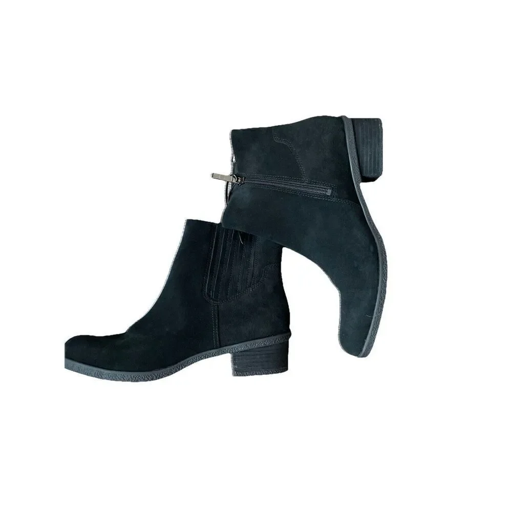 New Dansko Daisie Waterproof Chelsea Women's Ankle Boot Black Suede 41 (10.5-11)